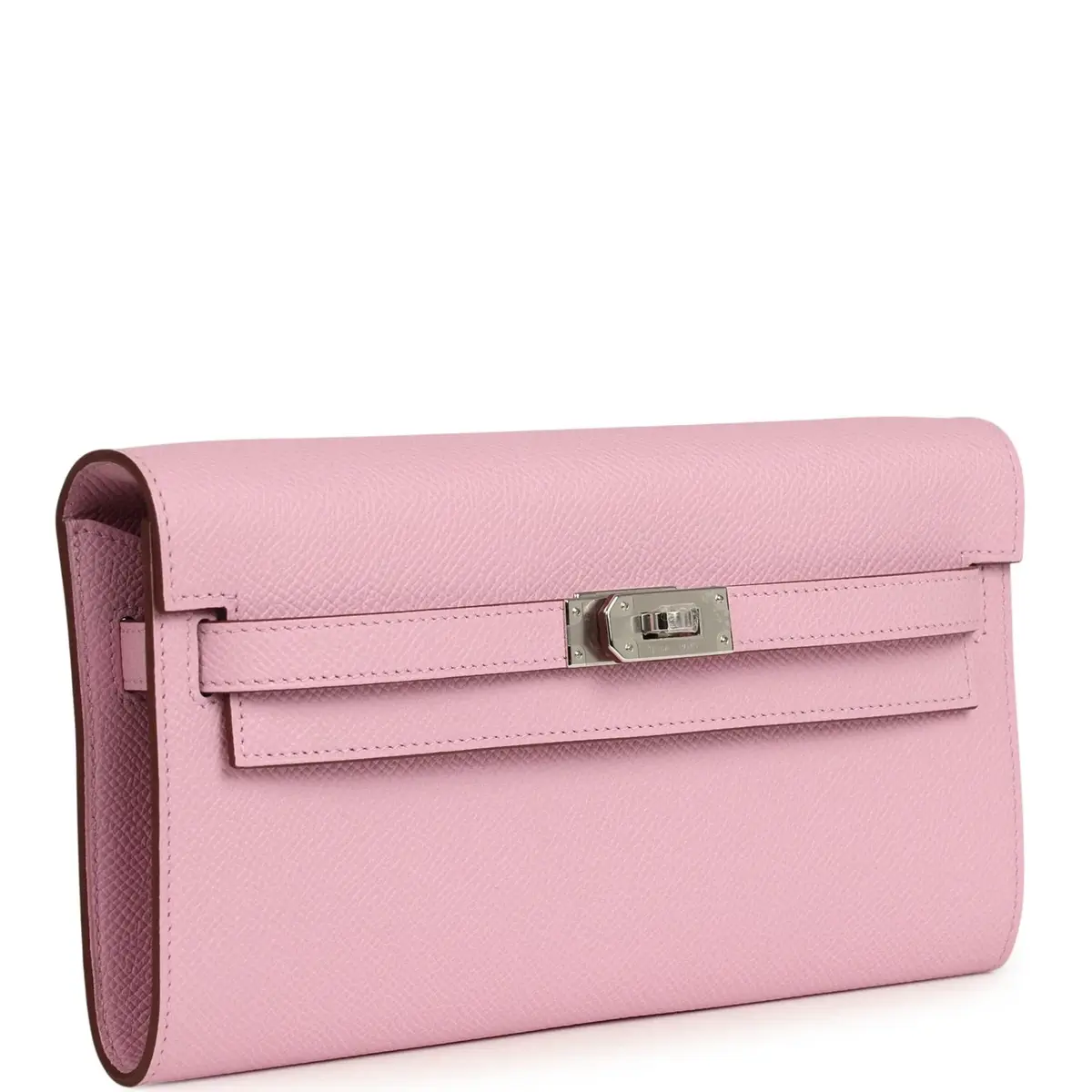 HERMÈS Hermes Kelly Wallet To Go Mauve Sylvestre Epsom Palladium Hardware | Thumbnail 2