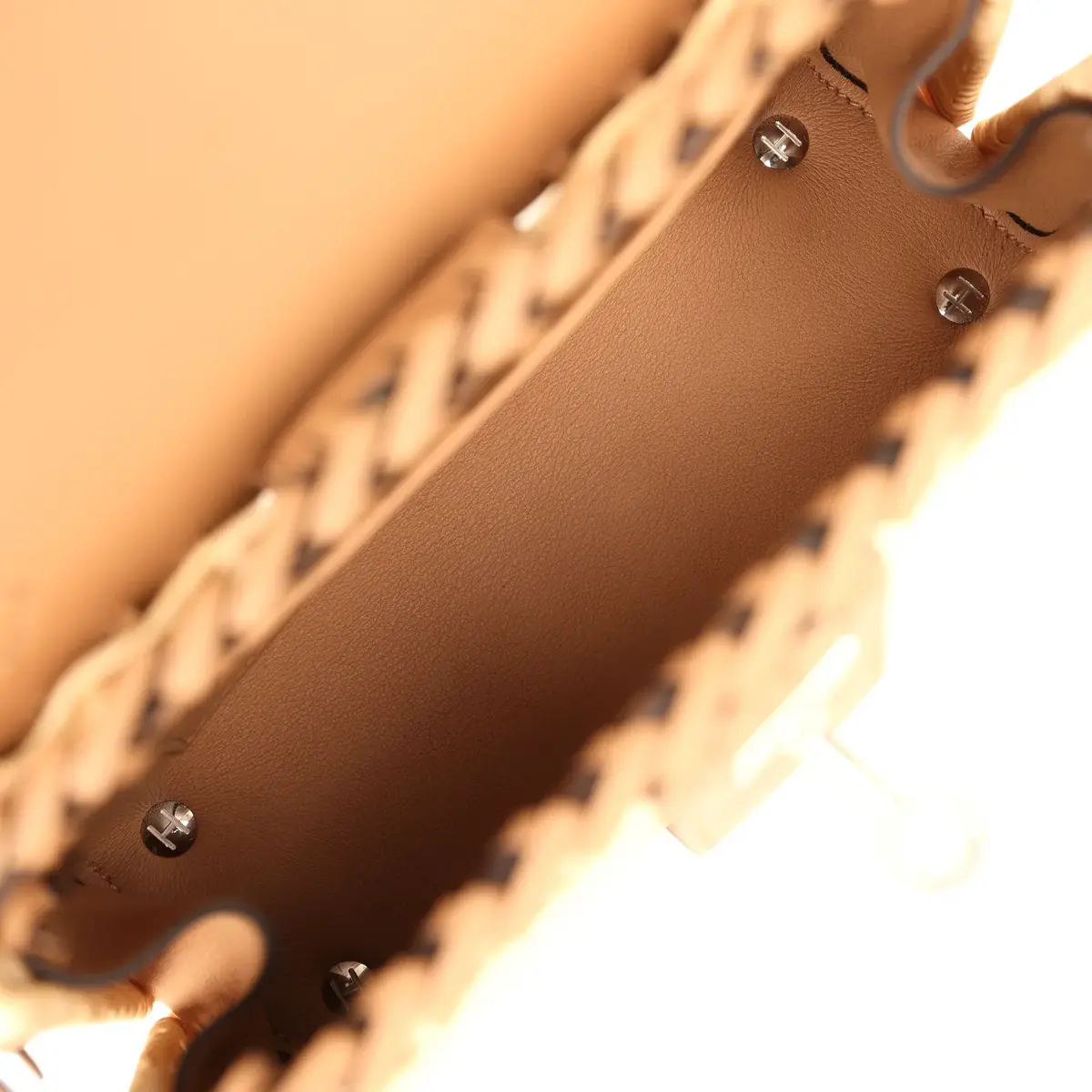 HERMÈS Hermes Mini Picnic Kelly 20 Chai Swift Palladium Hardware | Thumbnail 8