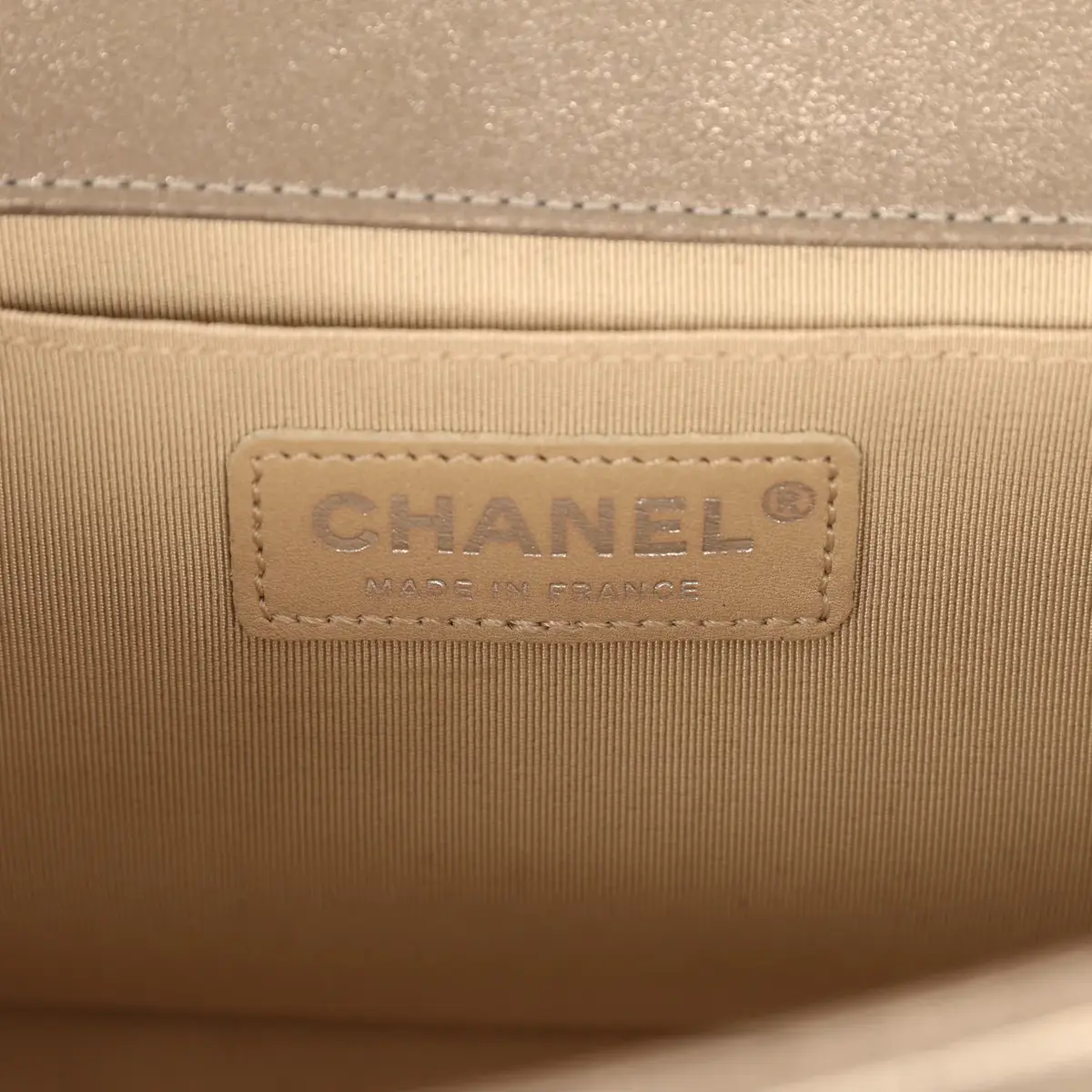 Chanel Pre-owned Chanel "Paris-Dallas" Strass Medium Boy Bag Dark Khaki Iridescent Calfskin Aged Ruthenium Hardware | Thumbnail 10 Chanel Pre-owned Chanel "Paris-Dallas" Strass Medium Boy Bag Dark Khaki Iridescent Calfskin Aged Ruthenium Hardware | Thumbnail 10