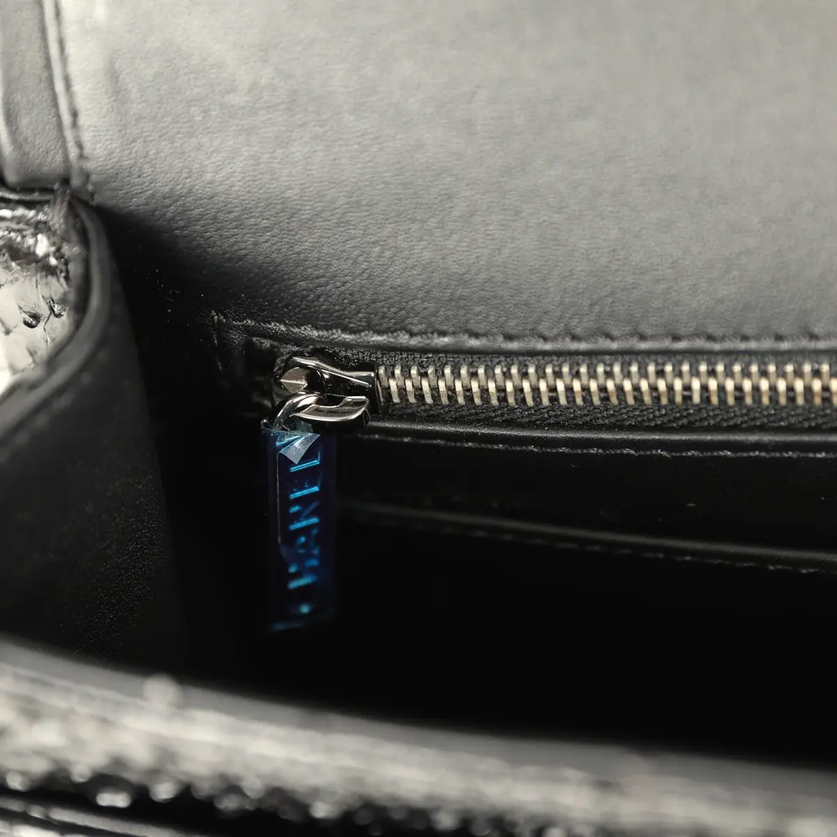 Chanel Pre-owned Chanel Medium Classic Double Flap Bag Black Python Silver Hardware | Thumbnail 9 Chanel Pre-owned Chanel Medium Classic Double Flap Bag Black Python Silver Hardware | Thumbnail 9