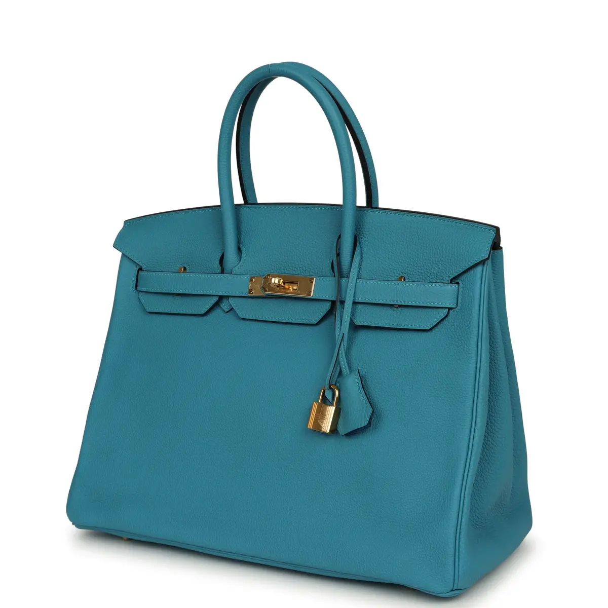 HERMÈS Pre-owned Hermes Birkin 35 Turquoise Togo Gold Hardware | Thumbnail 5 HERMÈS Pre-owned Hermes Birkin 35 Turquoise Togo Gold Hardware | Thumbnail 5