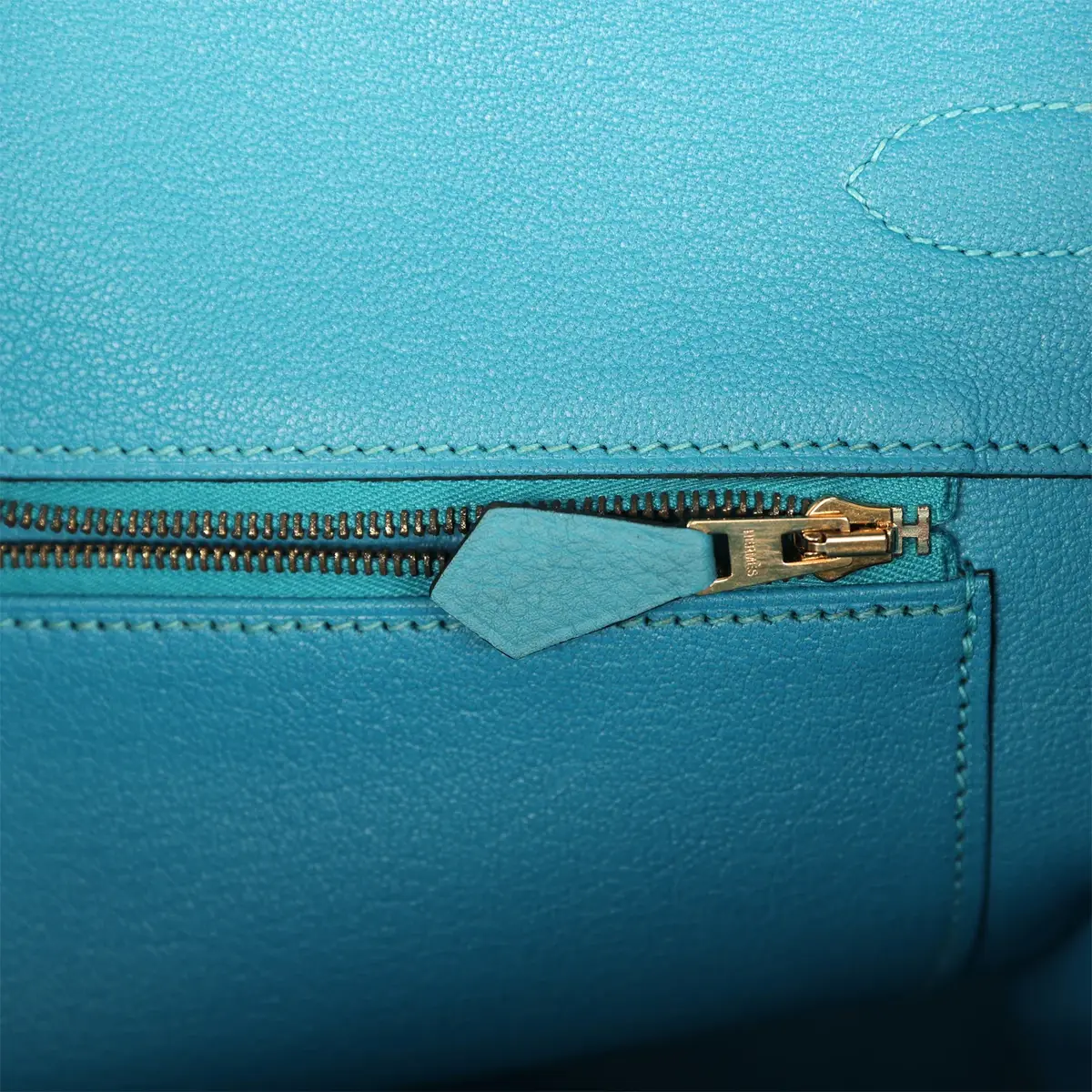 HERMÈS Pre-owned Hermes Birkin 35 Turquoise Togo Gold Hardware | Thumbnail 9 HERMÈS Pre-owned Hermes Birkin 35 Turquoise Togo Gold Hardware | Thumbnail 9