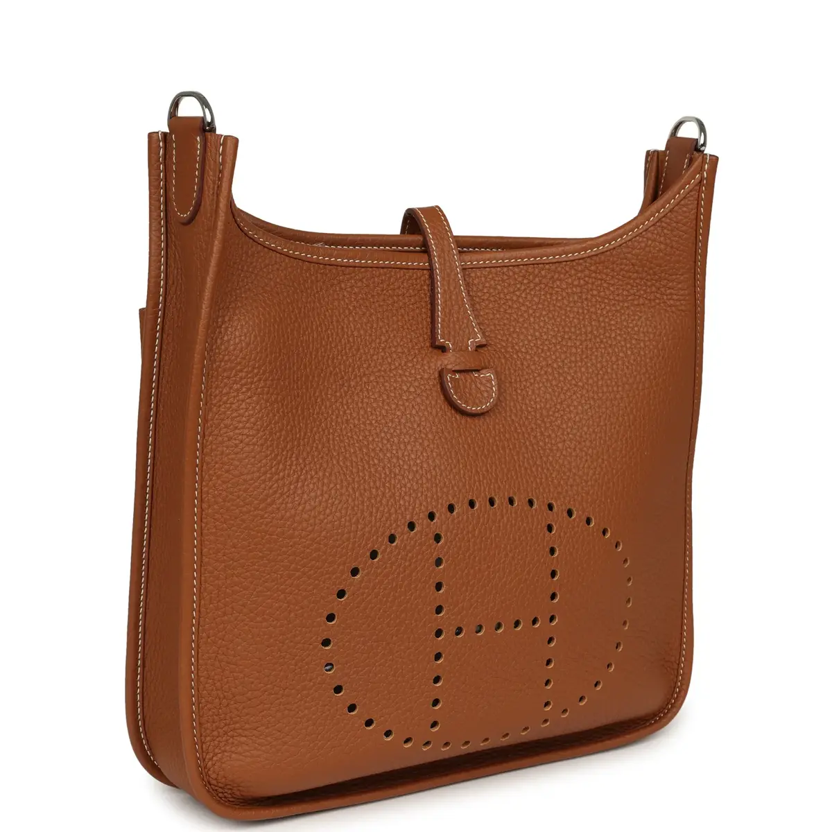 HERMÈS Pre-owned Hermes Evelyne III PM Gold Clemence Palladium Hardware | Thumbnail 2 HERMÈS Pre-owned Hermes Evelyne III PM Gold Clemence Palladium Hardware | Thumbnail 2