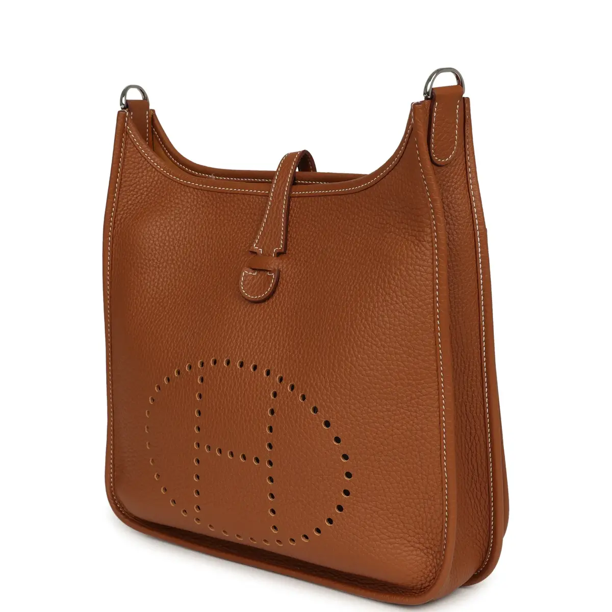 HERMÈS Pre-owned Hermes Evelyne III PM Gold Clemence Palladium Hardware | Thumbnail 5 HERMÈS Pre-owned Hermes Evelyne III PM Gold Clemence Palladium Hardware | Thumbnail 5