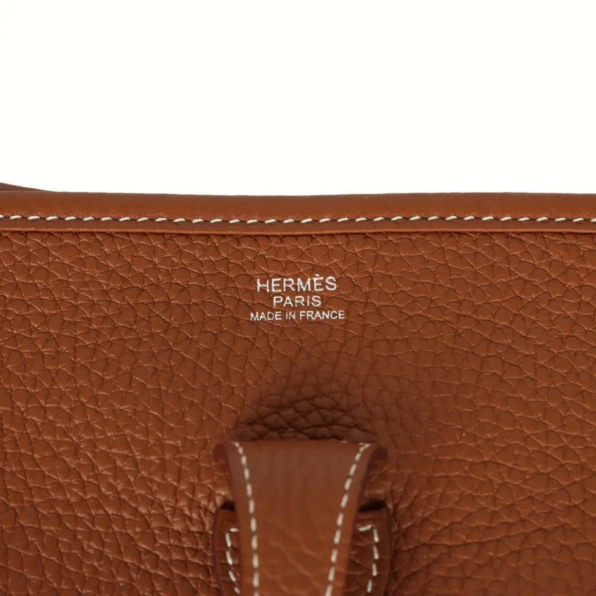 HERMÈS Pre-owned Hermes Evelyne III PM Gold Clemence Palladium Hardware | Thumbnail 7 HERMÈS Pre-owned Hermes Evelyne III PM Gold Clemence Palladium Hardware | Thumbnail 7