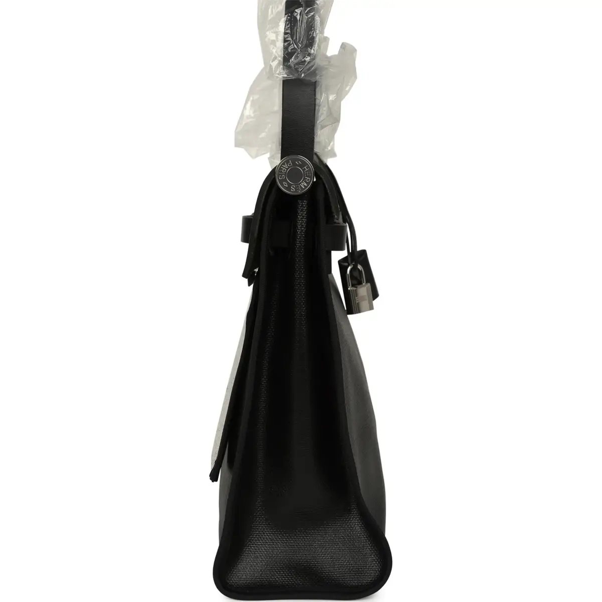 HERMÈS Pre-owned Hermes Herbag Zip PM 31 Black Toile H Berline, Black Hunter Palladium Hardware | Thumbnail 3