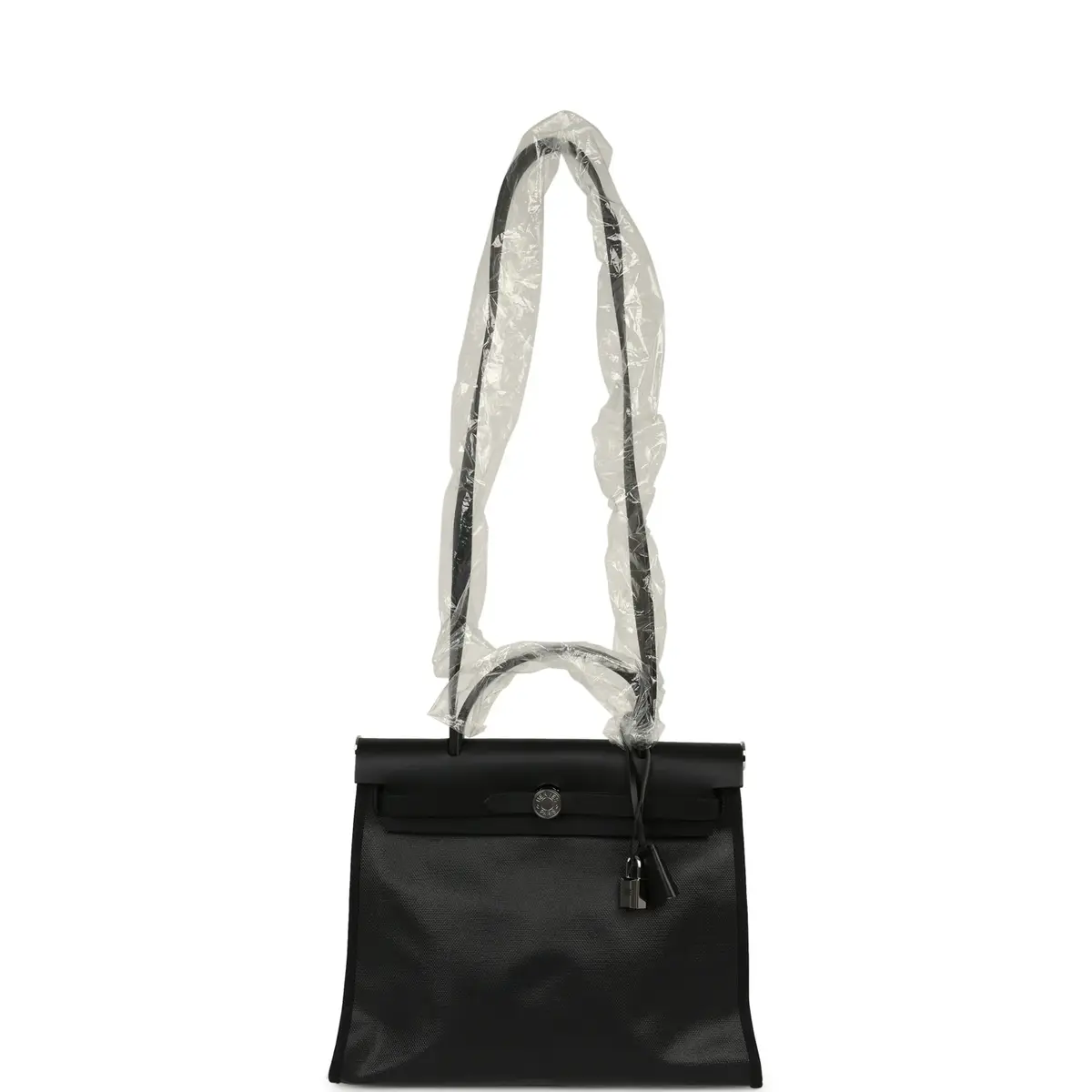 HERMÈS Pre-owned Hermes Herbag Zip PM 31 Black Toile H Berline, Black Hunter Palladium Hardware | Thumbnail 7