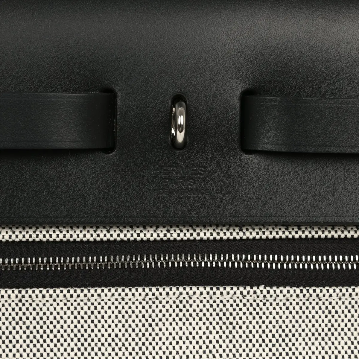 HERMÈS Pre-owned Hermes Herbag Zip PM 31 Black Toile H Berline, Black Hunter Palladium Hardware | Thumbnail 9