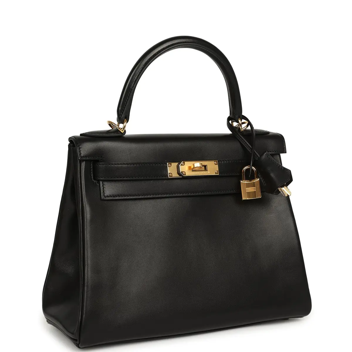 HERMÈS Pre-owned Hermes Kelly Retourne 28 Black Evercalf Gold Hardware | Thumbnail 2 HERMÈS Pre-owned Hermes Kelly Retourne 28 Black Evercalf Gold Hardware | Thumbnail 2