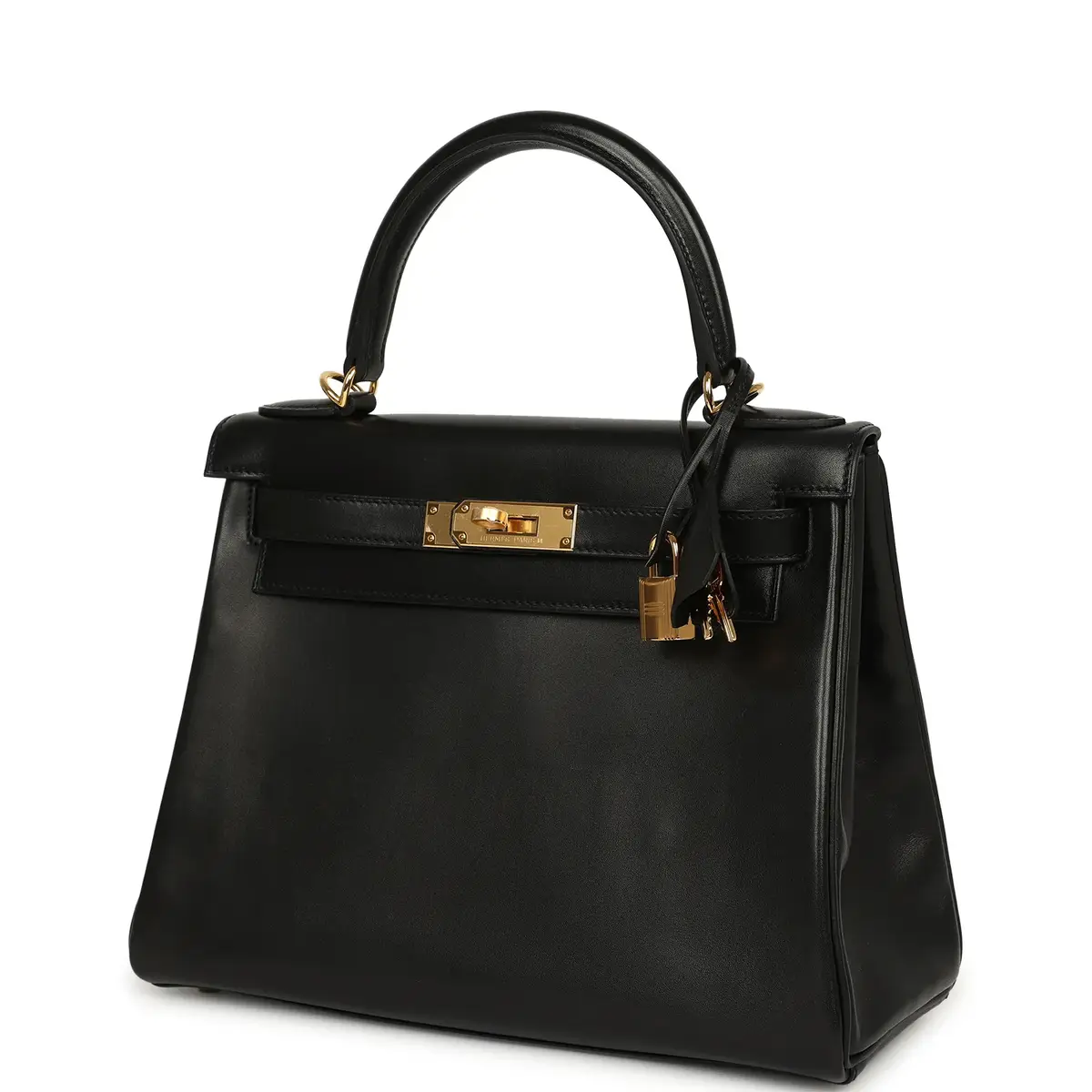 HERMÈS Pre-owned Hermes Kelly Retourne 28 Black Evercalf Gold Hardware | Thumbnail 5 HERMÈS Pre-owned Hermes Kelly Retourne 28 Black Evercalf Gold Hardware | Thumbnail 5