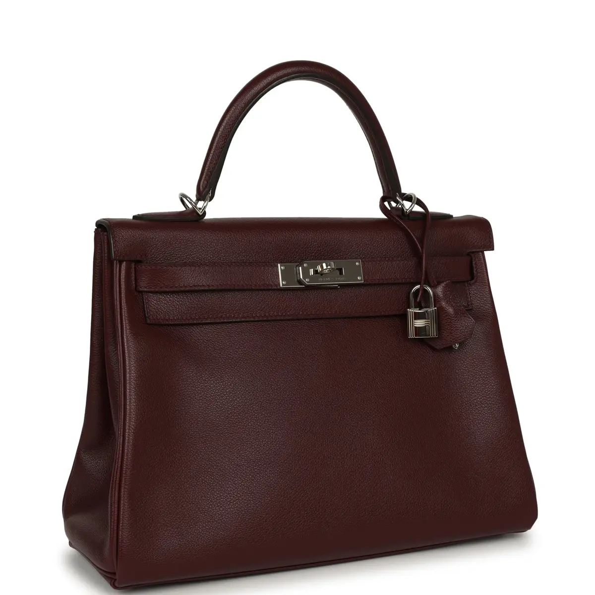 HERMÈS Pre-owned Hermes Kelly Retourne 32 Rouge H Evergrain Palladium Hardware | Thumbnail 2 HERMÈS Pre-owned Hermes Kelly Retourne 32 Rouge H Evergrain Palladium Hardware | Thumbnail 2