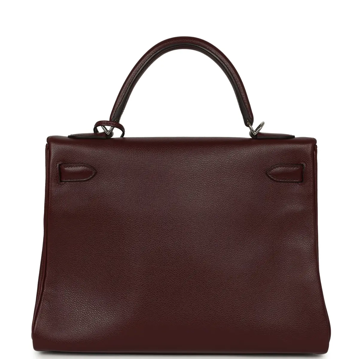 HERMÈS Pre-owned Hermes Kelly Retourne 32 Rouge H Evergrain Palladium Hardware | Thumbnail 4 HERMÈS Pre-owned Hermes Kelly Retourne 32 Rouge H Evergrain Palladium Hardware | Thumbnail 4