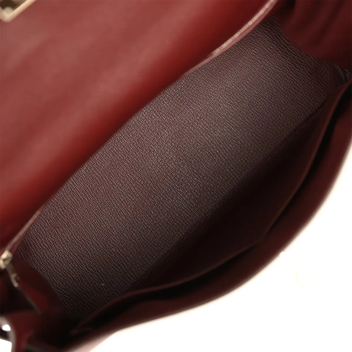 HERMÈS Pre-owned Hermes Kelly Retourne 32 Rouge H Evergrain Palladium Hardware | Thumbnail 8 HERMÈS Pre-owned Hermes Kelly Retourne 32 Rouge H Evergrain Palladium Hardware | Thumbnail 8