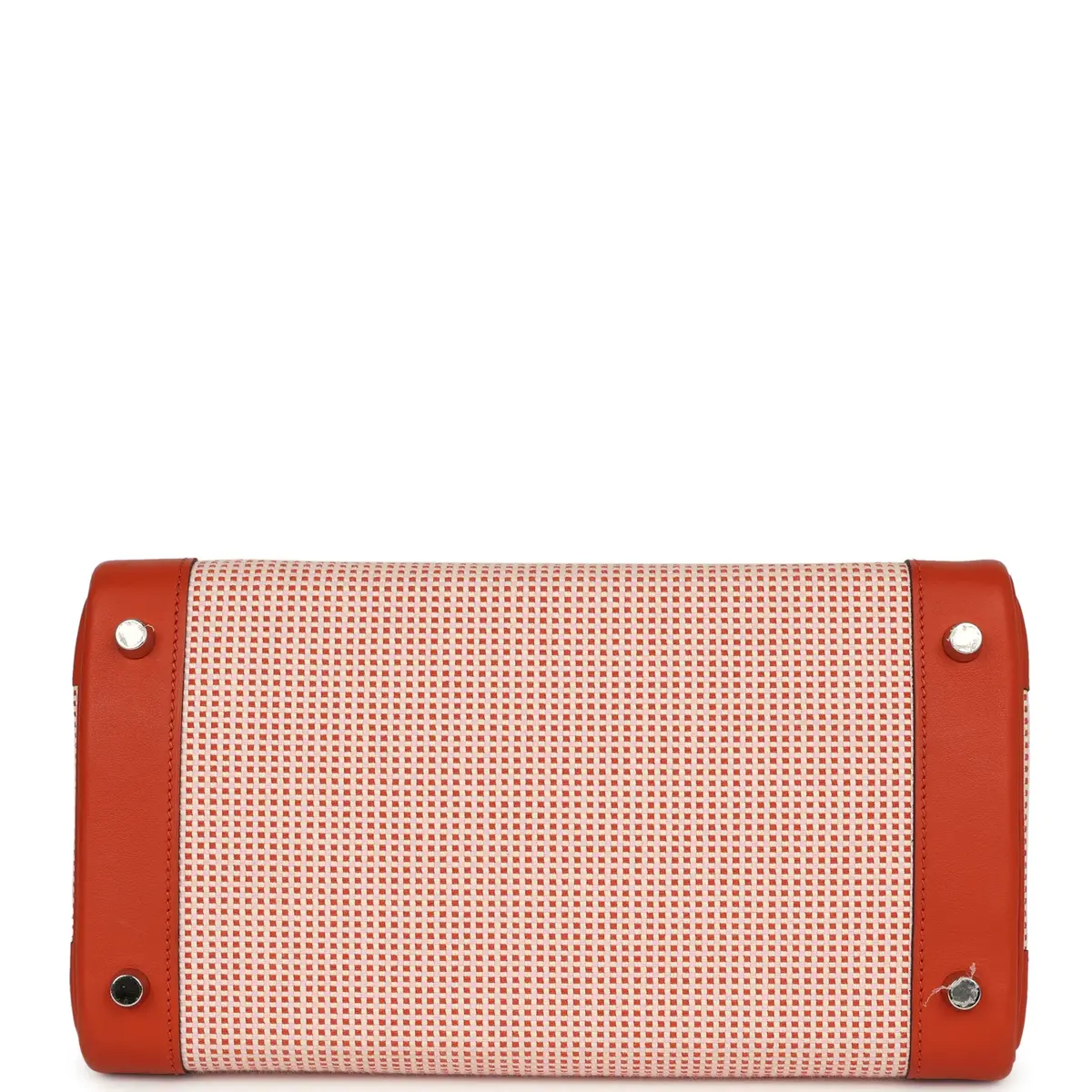 HERMÈS Pre-owned Hermes Quadrille Birkin 30 Terre Battue, Brique, Mauve Pale, Ecru Swift, Toile Palladium Hardware | Thumbnail 6