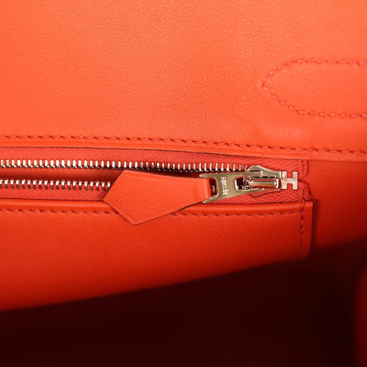 HERMÈS Pre-owned Hermes Quadrille Birkin 30 Terre Battue, Brique, Mauve Pale, Ecru Swift, Toile Palladium Hardware | Thumbnail 9