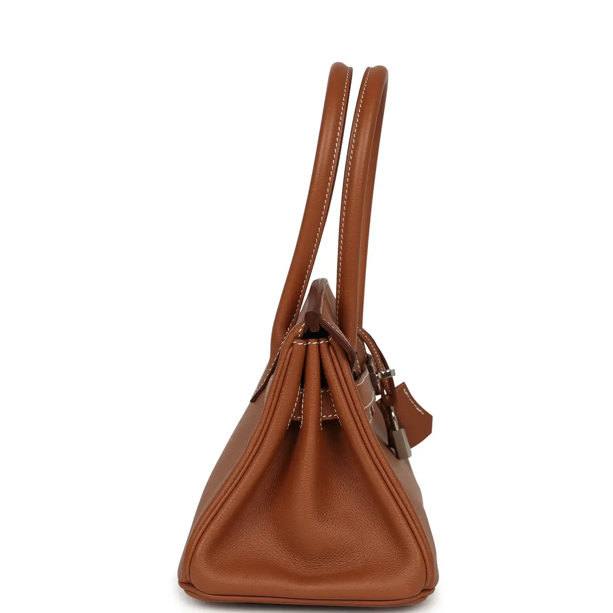 HERMÈS Pre-owned Hermes Shoulder Birkin Light 29 Gold Evercolor Palladium Hardware | Thumbnail 3 HERMÈS Pre-owned Hermes Shoulder Birkin Light 29 Gold Evercolor Palladium Hardware | Thumbnail 3