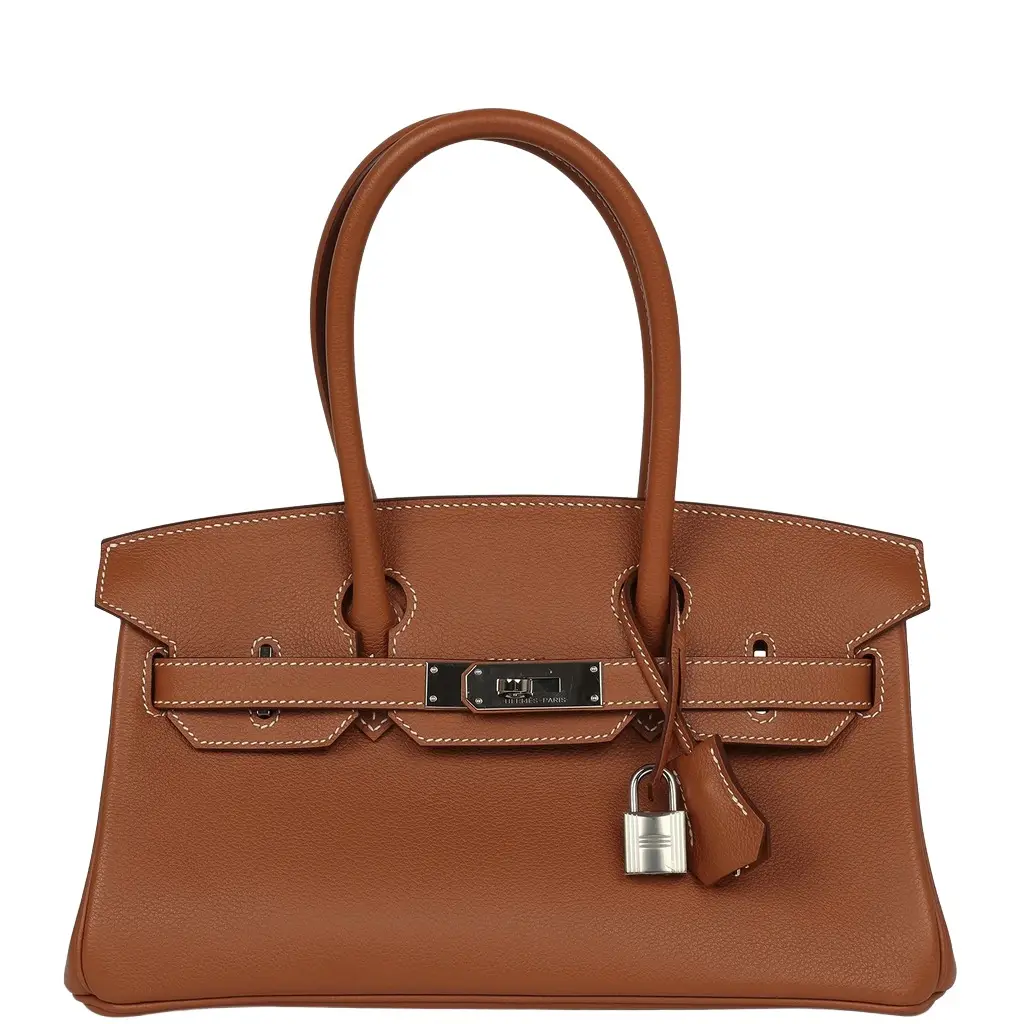 Pre-owned Hermes Shoulder Birkin Light 29 Gold Evercolor Palladium Hardware