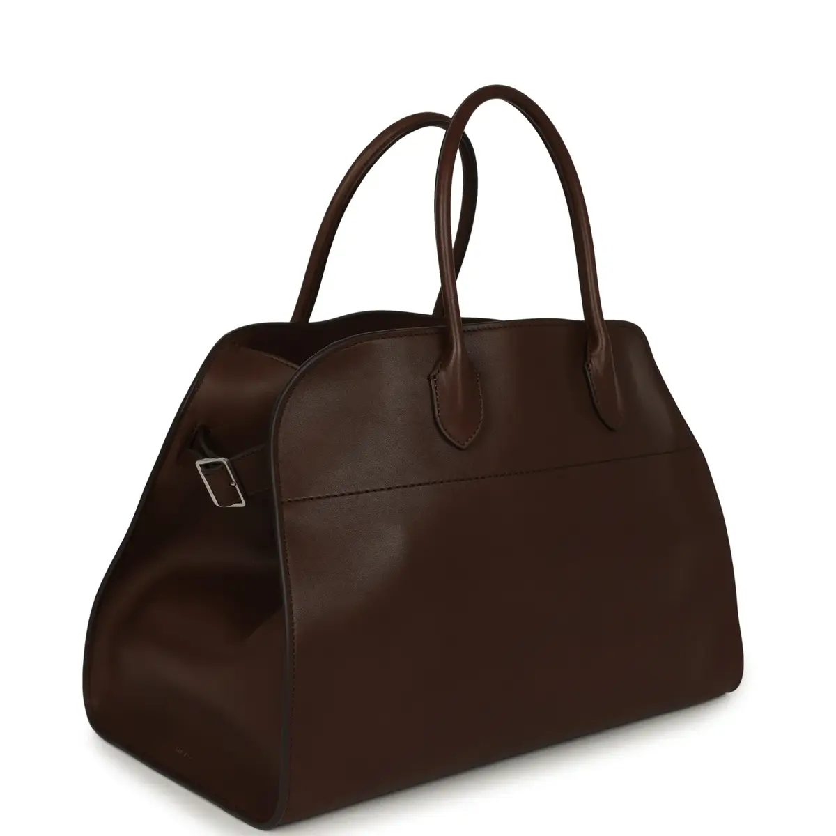 The Row The Row Soft Margaux 15 Deep Brown Saddle Leather Silver Hardware | Thumbnail 2