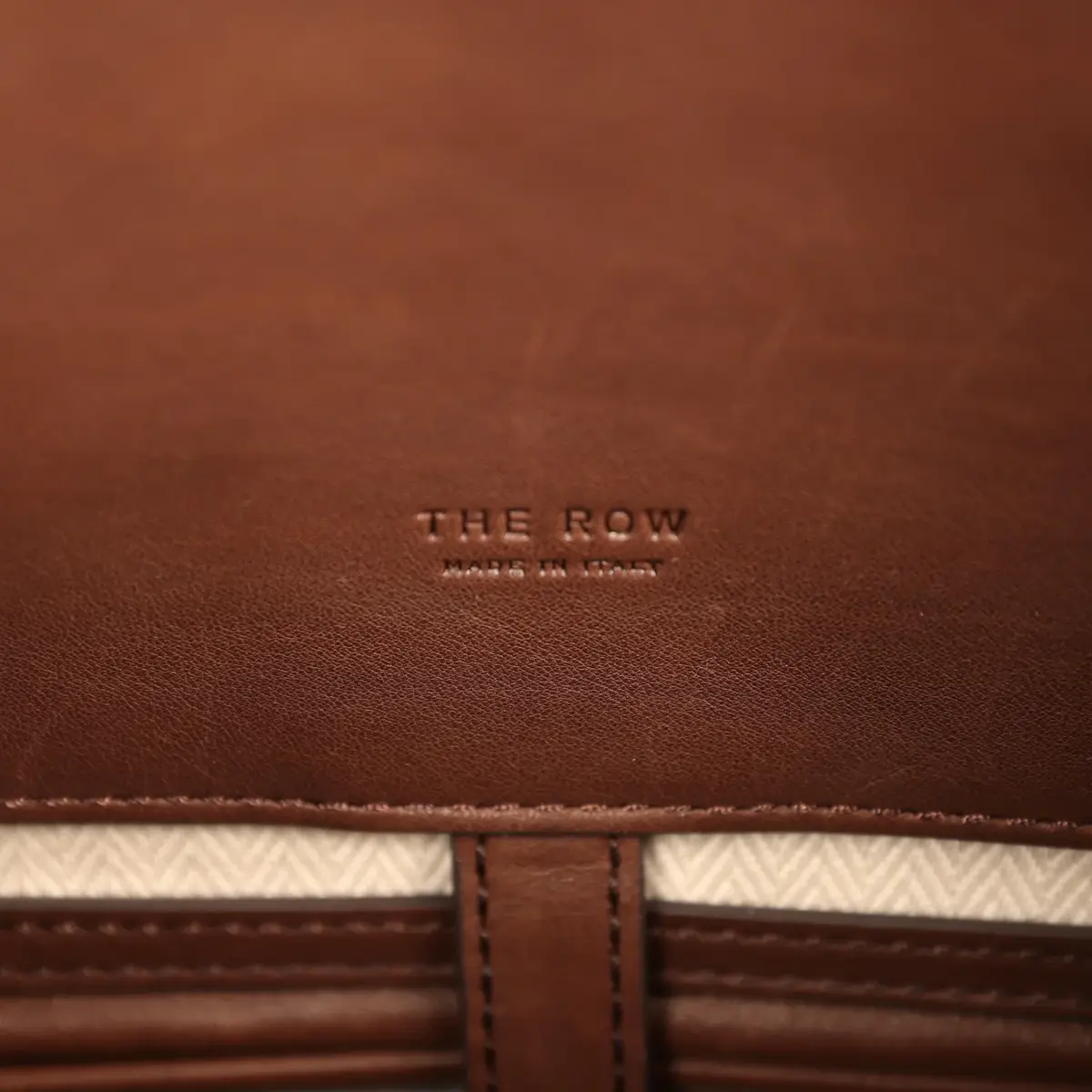 The Row The Row Soft Margaux 15 Deep Brown Saddle Leather Silver Hardware | Thumbnail 12