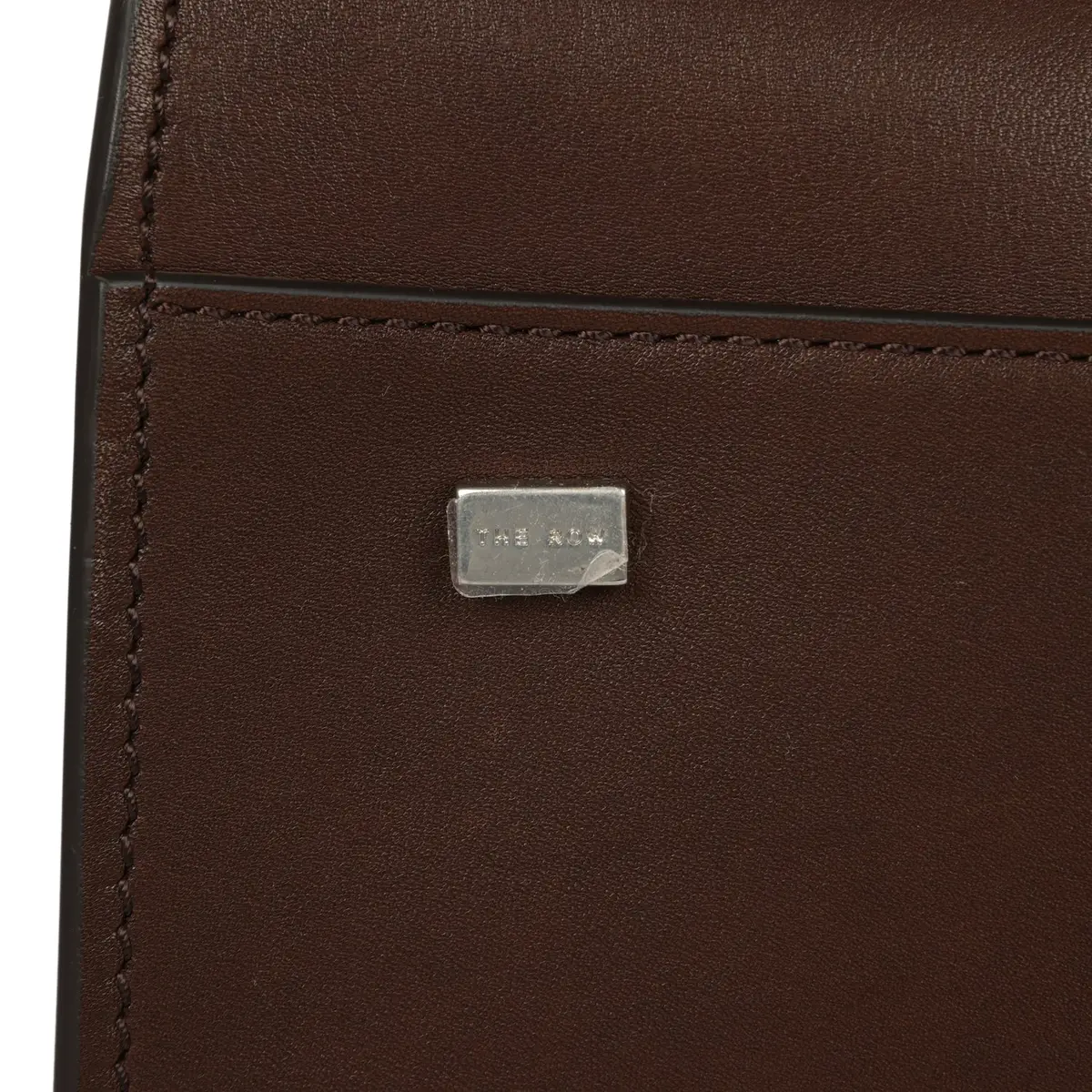 The Row The Row Soft Margaux 15 Deep Brown Saddle Leather Silver Hardware | Thumbnail 8