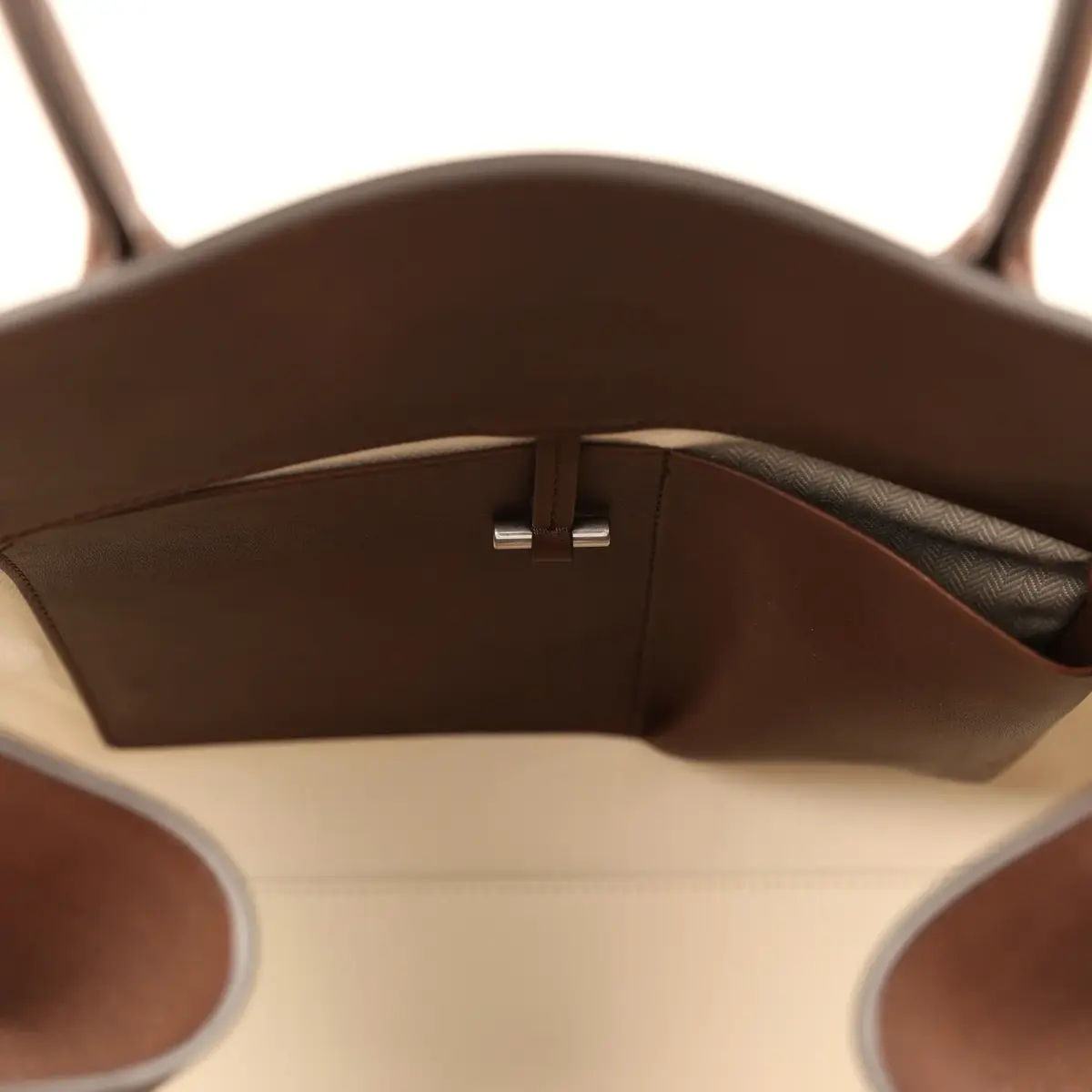 The Row The Row Soft Margaux 15 Deep Brown Saddle Leather Silver Hardware | Thumbnail 10