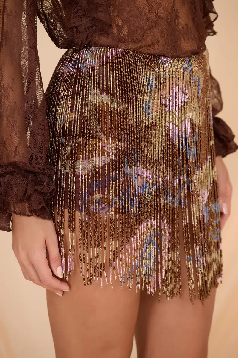 PatBo BOHO EMBROIDERY MINI SKIRT | Thumbnail 3