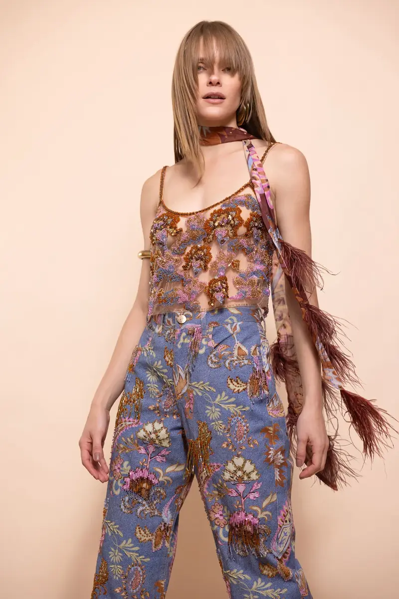 PatBo BOHO EMBROIDERY TOP | Thumbnail 2 PatBo BOHO EMBROIDERY TOP | Thumbnail 2