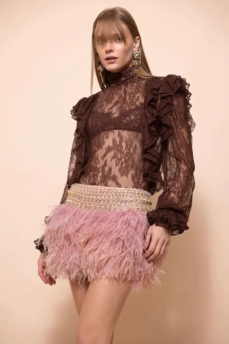 PatBo CHER EMBROIDERY MINI SKIRT | Thumbnail 3
