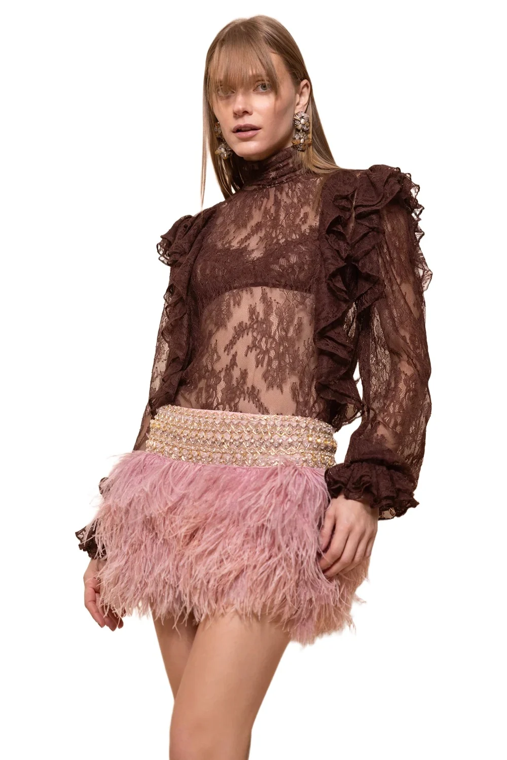 CHER EMBROIDERY MINI SKIRT CHER EMBROIDERY MINI SKIRT