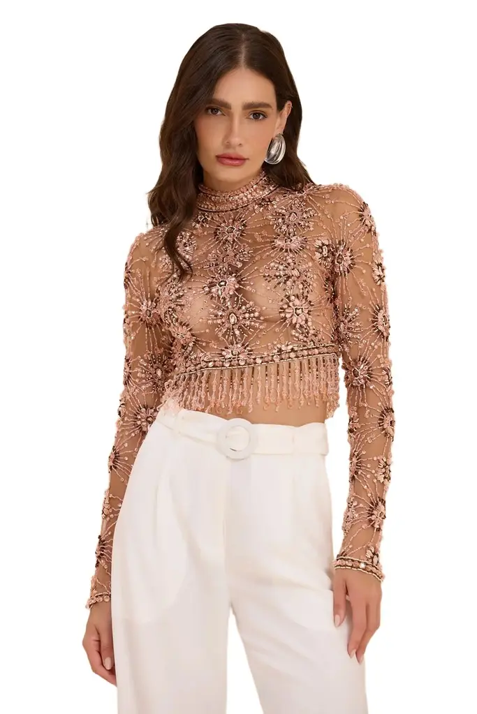 PatBo DIANA EMBROIDERY TOP