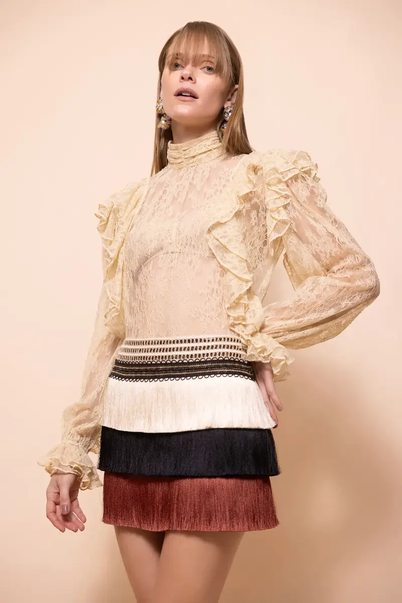 PatBo RITA FRINGE MINI SKIRT | Thumbnail 3