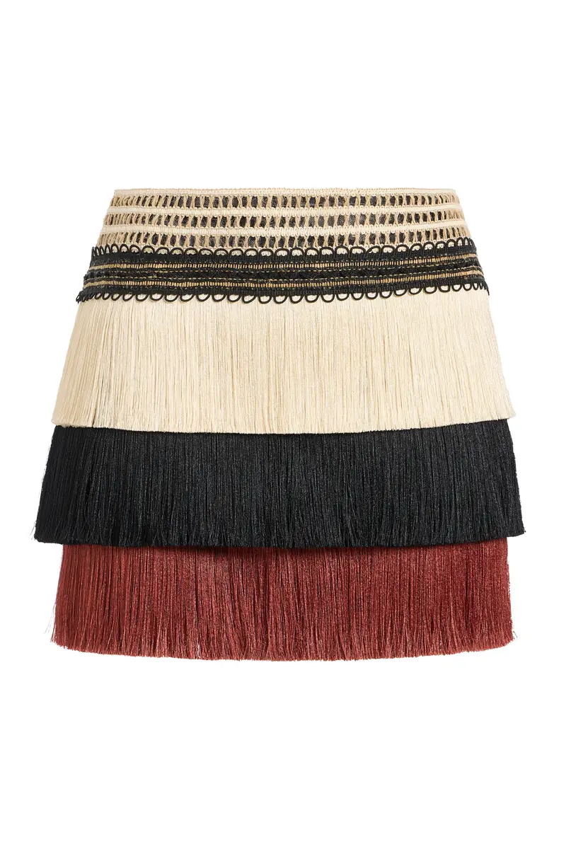 PatBo RITA FRINGE MINI SKIRT | Thumbnail 5