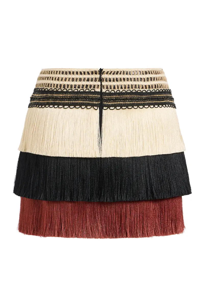 PatBo RITA FRINGE MINI SKIRT | Thumbnail 6