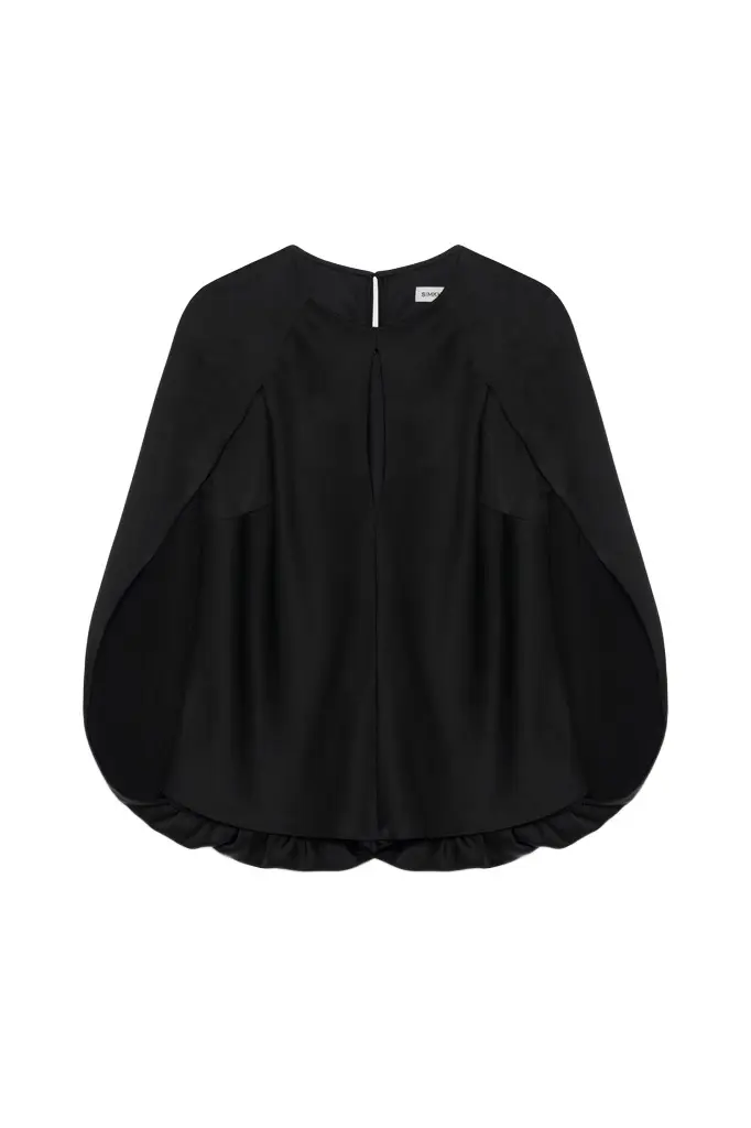 Lauren Satin Cape Top Lauren Satin Cape Top