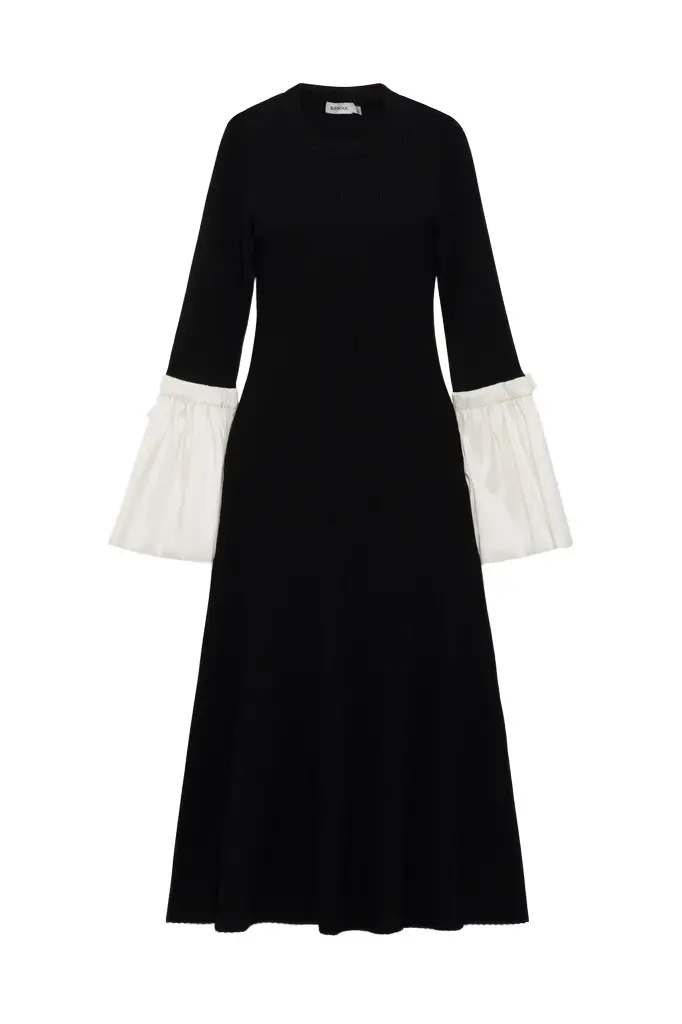 Maelle Taffeta Knit Midi Dress Maelle Taffeta Knit Midi Dress