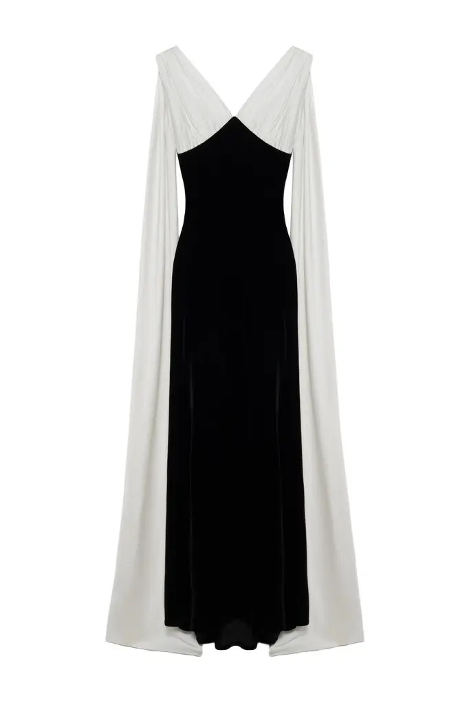 Simkhai Mariselle Draped Velvet Gown