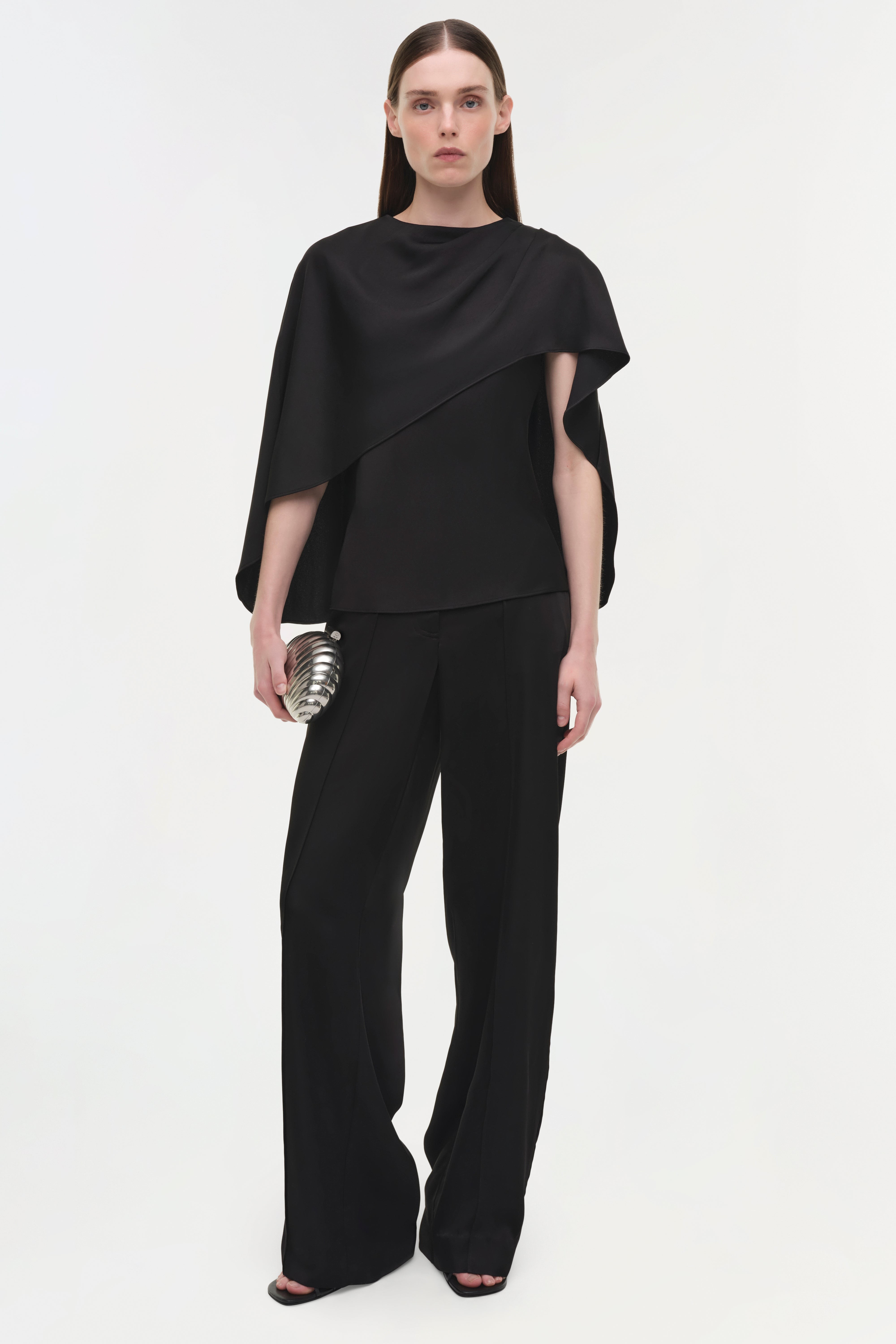Simkhai Scarlett Draped Velvet Cape Top | Thumbnail 2 Simkhai Scarlett Draped Velvet Cape Top | Thumbnail 2
