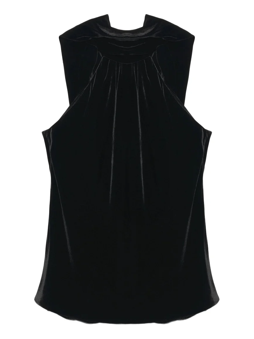 Scarlett Draped Velvet Cape Top Scarlett Draped Velvet Cape Top