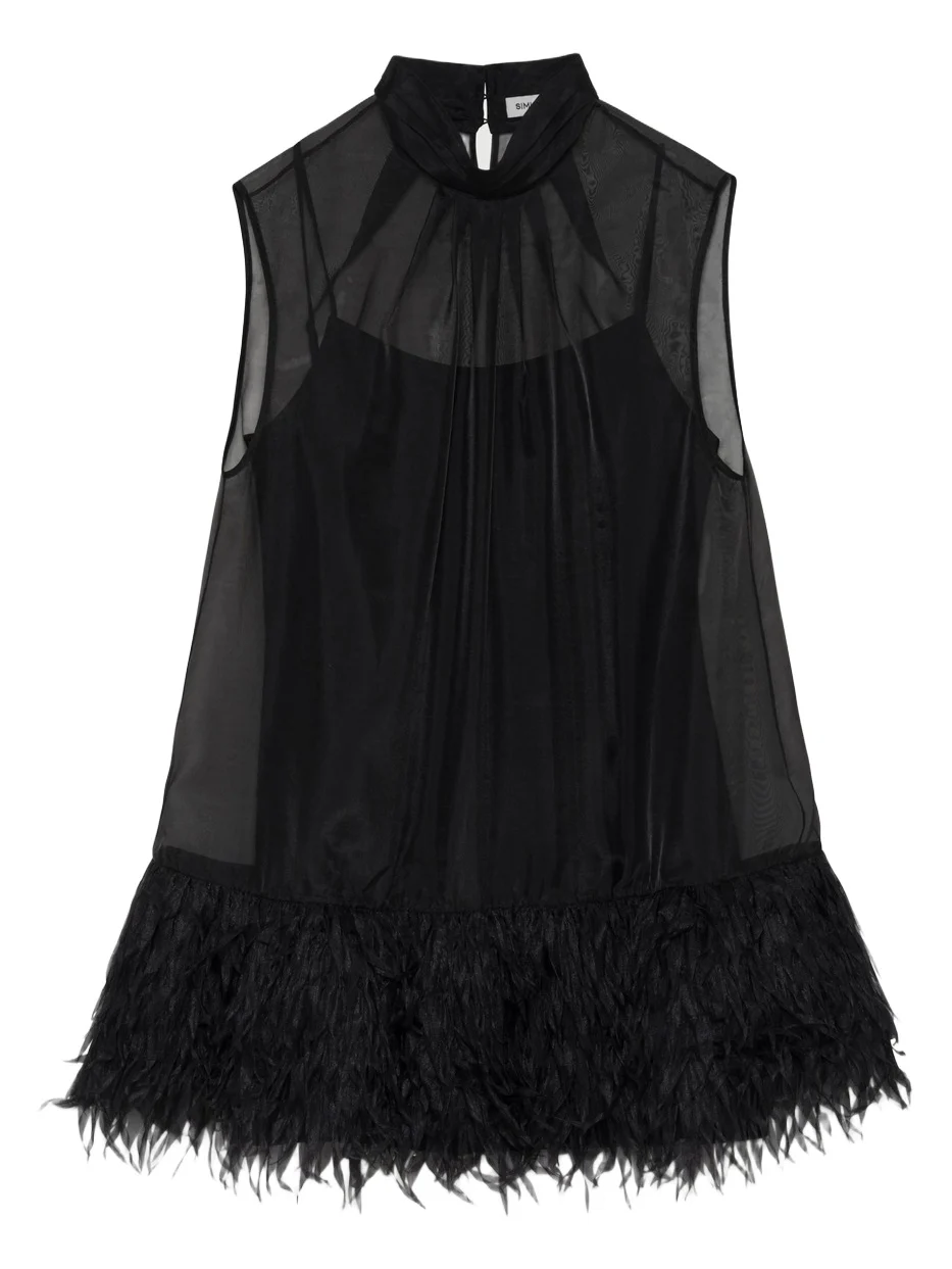 Shirya Featherlike Organza Mini Dress Shirya Featherlike Organza Mini Dress