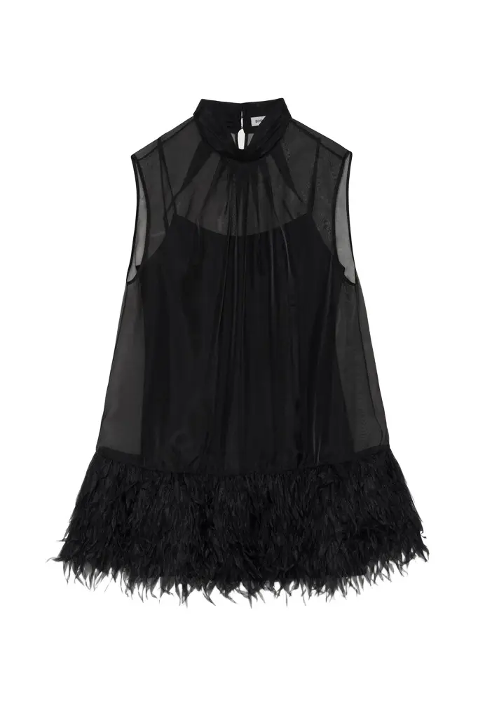 Simkhai Shirya Featherlike Organza Mini Dress
