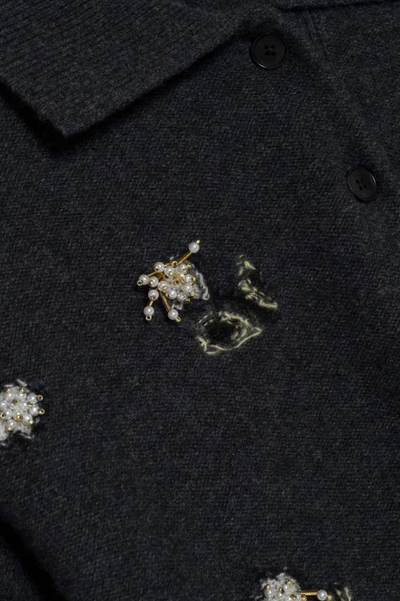 Simkhai Zarelle Embellished Wool Cashmere Polo | Thumbnail 2