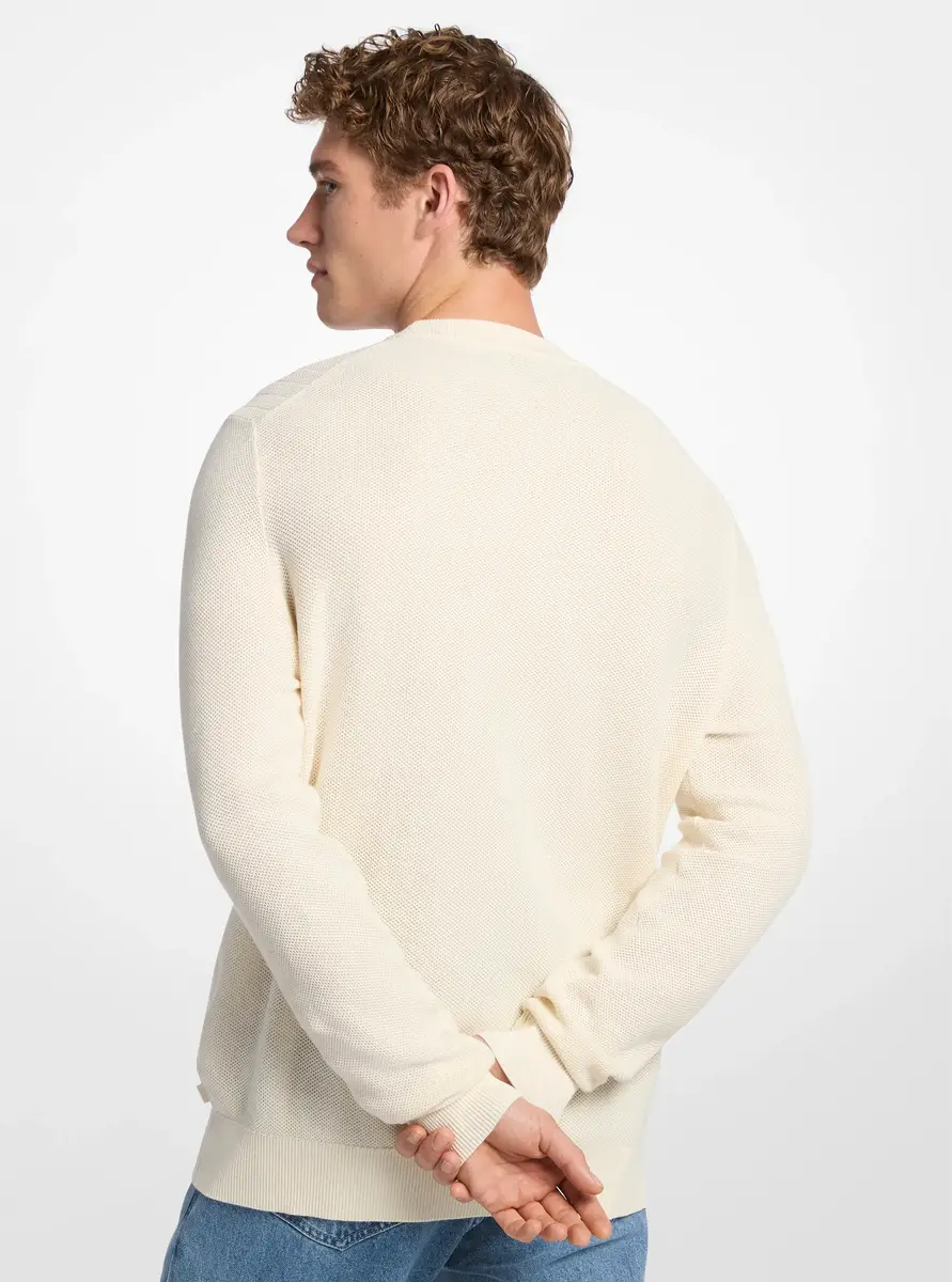 Michael Kors Collection Cotton Mouliné Sweater in | Thumbnail 2