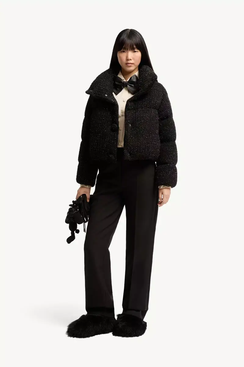 Moncler Almee Teddy Short Down Jacket | Thumbnail 3