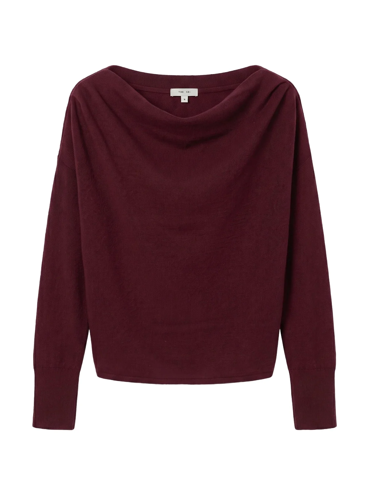 Long Sleeve Asymmetric Drape Sweater