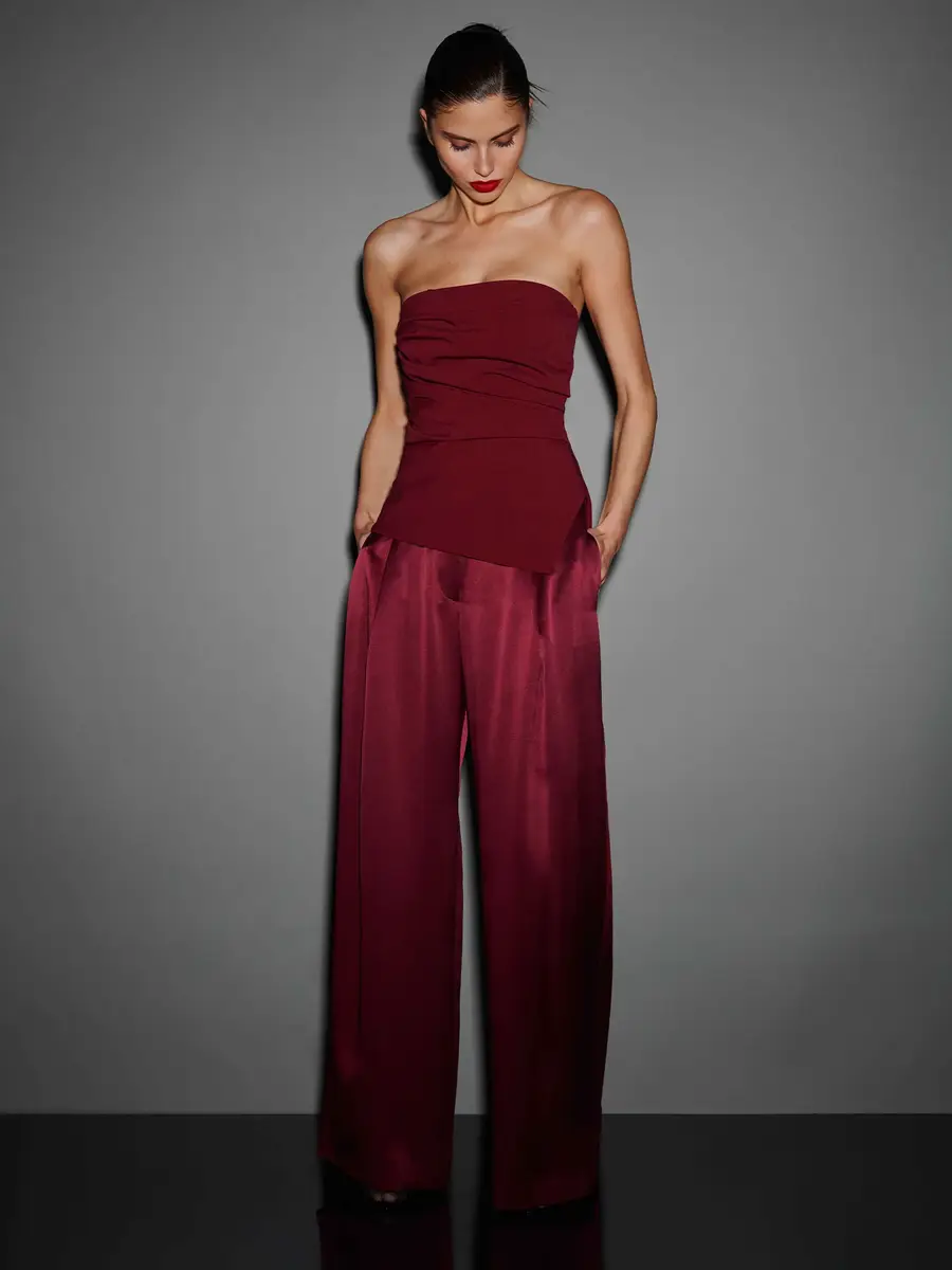 THE SEI Relaxed Silk Trousers | Thumbnail 3