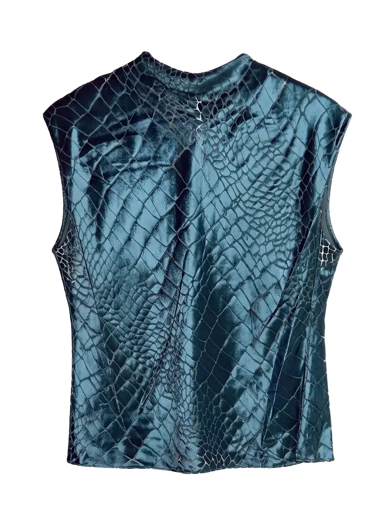 THE SEI Velvet High Neck Top