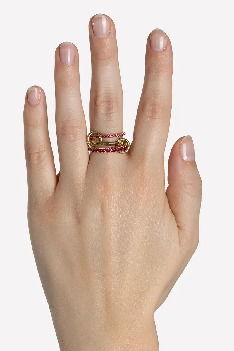 Spinelli Kilcollin Ruby Norah Three Link Ring | Thumbnail 3 Spinelli Kilcollin Ruby Norah Three Link Ring | Thumbnail 3