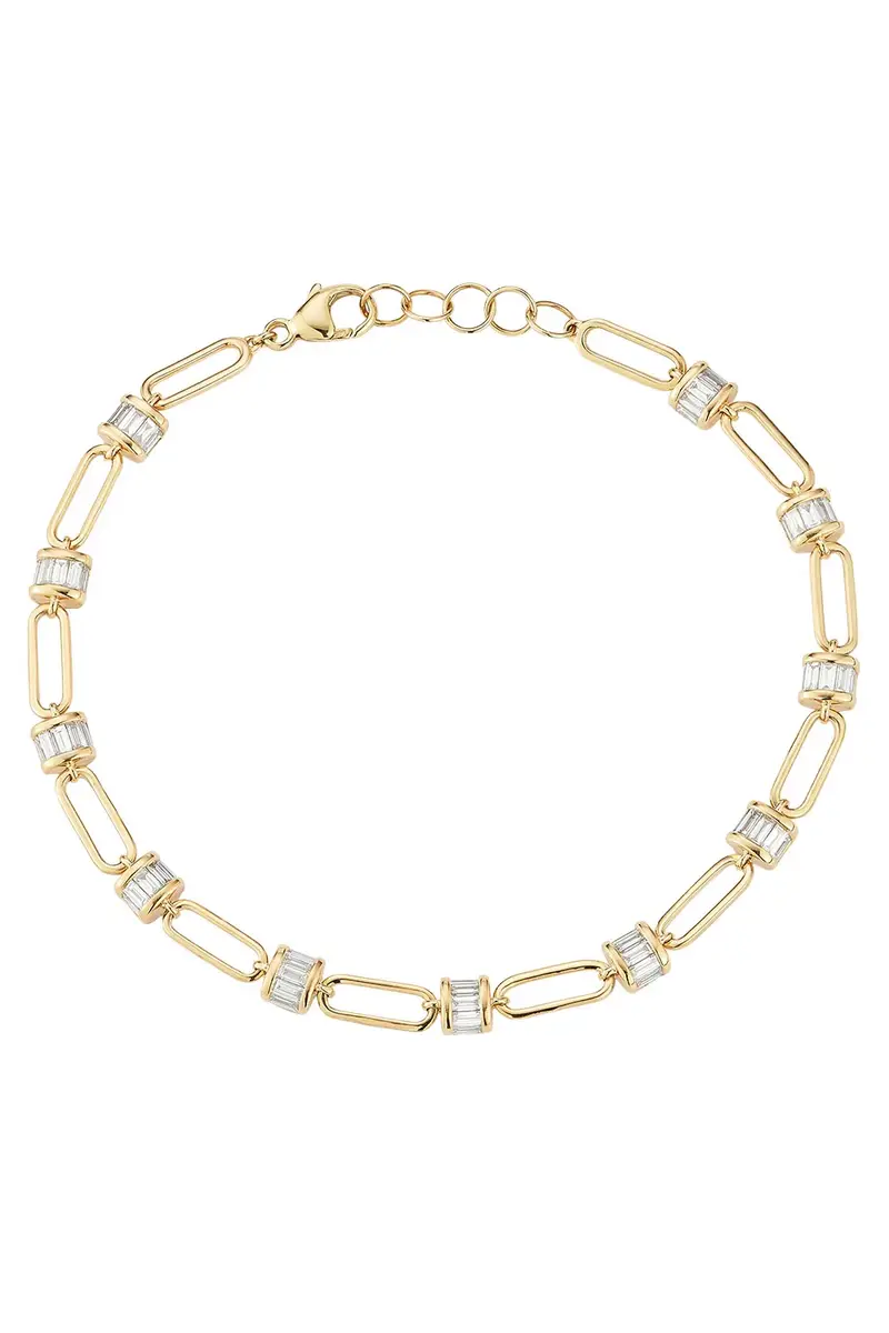 DANA REBECCA DESIGNS Diamond Sadie Deco Paperclip Bracelet
