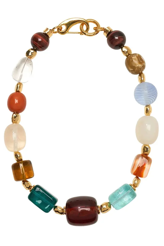 Acrobat Tiger Eye Crysal Beaded Collar Necklace Acrobat Tiger Eye Crysal Beaded Collar Necklace
