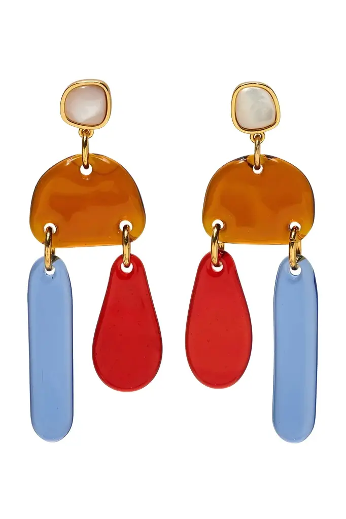 Pearl Sun and Sea Earrings